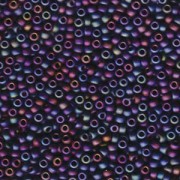 Miyuki Rocailles Beads 3mm 0401FR opaque matte rainbow Black ca 13gr