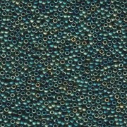 Miyuki Rocailles Beads 3mm 2008 metallic matte irisierend Teal ca 13gr