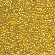 Miyuki Rocailles Beads 2mm 0006 transparent silverlined Mustard Yellow 12gr