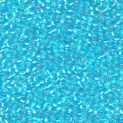 Miyuki Rocailles Beads 2mm 0018 transparent silverlined Blue Topaz 12gr