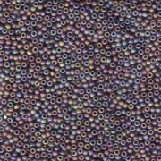 Miyuki Rocailles Beads 2mm 0135FR transparent rainbow matt Dark Plum 12gr