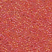 Miyuki Rocailles Beads 2mm 0138FR transparent rainbow matt Orange 12gr