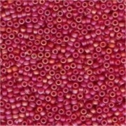 Miyuki Rocailles Beads 2mm 0140FR transparent rainbow matt Red Orange 12gr