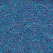 Miyuki Rocailles Beads 2mm 0149FR transparent rainbow matt Dark Turquoise 12gr