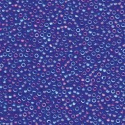 Miyuki Rocailles Beads 2mm 0150FR transparent rainbow matt Sapphire Blue 12gr