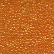 Miyuki Rocailles Beads 2mm 0253 transparent rainbow Orange Gold 12gr