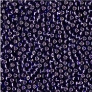 Miyuki Rocailles Beads 2mm 1446 transparent silverlined Royal Purple 12gr