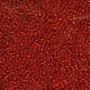Miyuki Rocailles Beads 1,5mm 0011 transparent silverlined Christmas Red ca 11gr