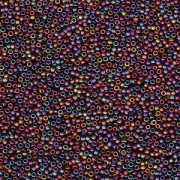 Miyuki Rocailles Beads 1,5mm 0135FR transparent matt rainbow Dark Brown ca 11gr