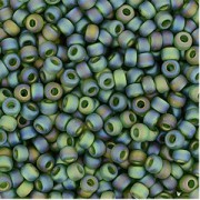 Miyuki Rocailles Beads 2,2mm 0158FR oder 9660-984 transparent matt rainbow light Green ca 10gr