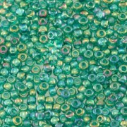 Miyuki Rocailles Beads 2,2mm 2458 oder 9660-614 transparent rainbow blue zircon ca 10gr