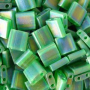 Miyuki Tila Beads 5mm transparent matt irisierend Green TL0146FR 7,2gr