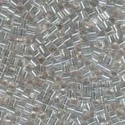 Miyuki Würfel Beads, Cube, Square Beads 3mm 0001 Silverlined Crystal 20gr