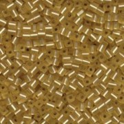 Miyuki Würfel Beads, Cube, Square Beads 3mm 0003F silverlined matt Gold 25gr