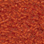 Miyuki Würfel Beads, Cube, Square Beads 3mm 0008F silverlined matt Orange ca 20gr
