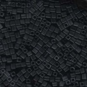 Miyuki Würfel Beads, Cube, Square Beads 3mm 0401F opaque matte Black 20gr