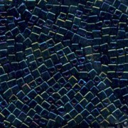 Miyuki Würfel Beads, Cube, Square Beads 3mm 0452 metallic rainbow Midnight Blue 20gr