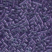 Miyuki Würfel Beads, Cube, Square Beads 3mm 2607 purplelined metallic Crystal 20gr