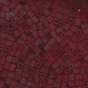 Miyuki Würfel Beads, Cube, Square Beads 4mm 0141F transparent matt Dark Red 20gr