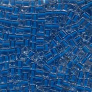 Miyuki Würfel Beads, Cube, Square Beads 4mm 0238 colorlined Blue 25gr