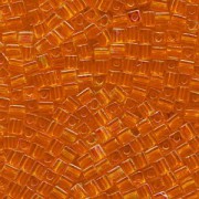 Miyuki Würfel Beads, Cube, Square Beads 4mm 0253 transparent rainbow Orange 25gr