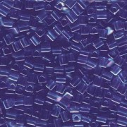 Miyuki Würfel Beads, Cube, Square Beads 4mm 0290 transparent rainbow Cobalt 25gr