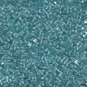 Miyuki Würfel Beads, Cube, Square Beads 1,8mm 0018 transparent silverlined Blue Topaz 12gr