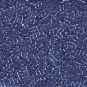Miyuki Würfel Beads, Cube, Square Beads 1,8mm 0019 transparent silverlined Sapphire Blue 12gr