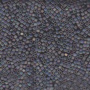 Miyuki Würfel Beads, Cube, Square Beads 1,8mm 0401FR opaque matte rainbow Black 12gr