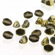Pinch Beads 5x3mm Crystal Amber 50 Stück