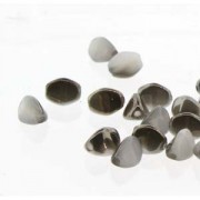 Pinch Beads 5x3mm White Chrom 50 Stück