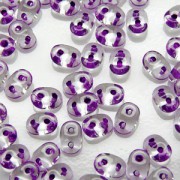 SuperDuo Perlen 2,5x5mm dark purple lined Crystal DU0500030-44829 ca 24gr