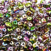 SuperDuo Perlen 2,5x5mm magic violetgreen Crystal DU0500030-95000 ca 24gr