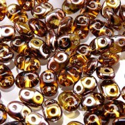 SuperDuo Perlen 2,5x5mm Topaz Capri Gold DU0510060-27101 ca 24gr