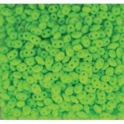 SuperDuo Perlen 2,5x5mm Neon Lime DU0525142-105 ca 24gr