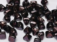 Pyramid Beads 6mm Jet Purple Metallic 10 Stück