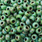 Miyuki Rocailles Beads 2mm 4514 matt Picasso Seafoam Green ca 23gr