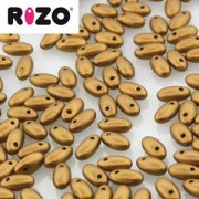 Rizo Glasperlen 2,5x6 mm Brass Gold ca 25gr