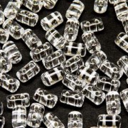 Rulla Beads 3x5mm Silver Lining ca 10gr