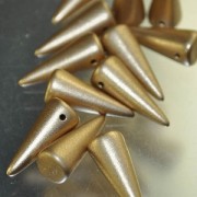 Spikes Glasperlen 17x7mm Silky Gold 6 Stück