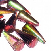 Spikes Glasperlen 17x7mm Magic Ruby 6 Stück
