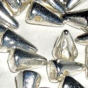 Spikes Glasperlen 8x5mm Sterling Silber plated 24 Stück