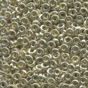Miyuki Spacer Beads 2,2X1mm galvanized Silver ca 10 gr