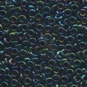 Miyuki Spacer Beads 2,2X1mm metallic rainbow Blue ca 10 gr