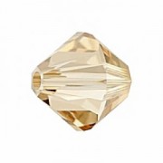 Swarovski Elements Perlen Bicones 3mm Crystal Golden Shadow 100 Stück