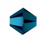 Swarovski Elements Perlen Bicones 4mm Crystal Metallic Blue 2x beschichtet 100 Stück