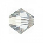 Swarovski Elements Perlen Bicones 4mm Crystal Silver Shade 100 Stück
