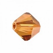 Swarovski Elements Perlen Bicones 6mm Crystal Copper 25 Stück