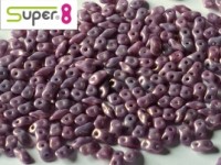 Super8®-Beads 2,2x4,7mm Alabaster Terancota Purple ca 10 g