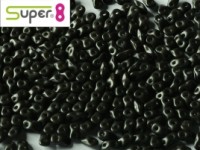 Super8®-Beads 2,2x4,7mm Alabaster Metallic Black ca 10 g